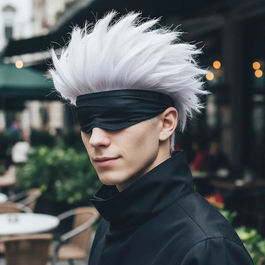 Peluca Satoru Gojo Cosplay Jujutsu Kaisen Anime Temporada 3