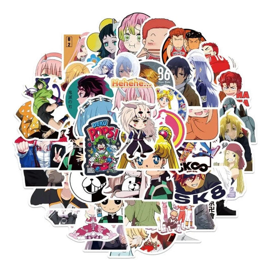 Set 100 Sticker Anime Surtidos