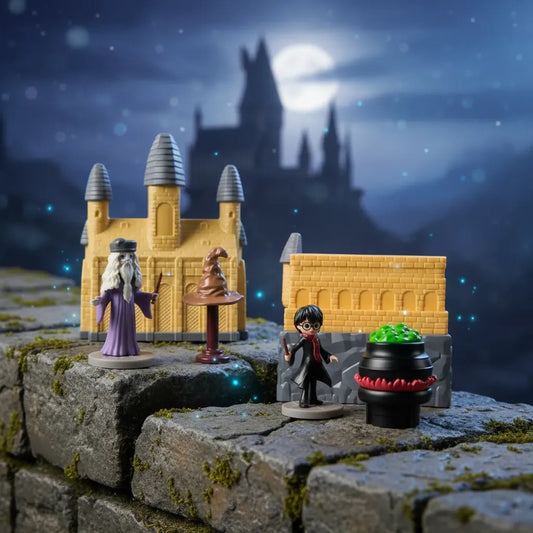 Pack 2 Sets Figuras Harry Potter Y Dumbledore Magical