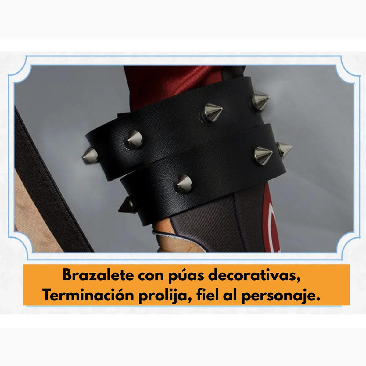 Brazalete con púas metálicas disfraz Arataki Itto Genshin