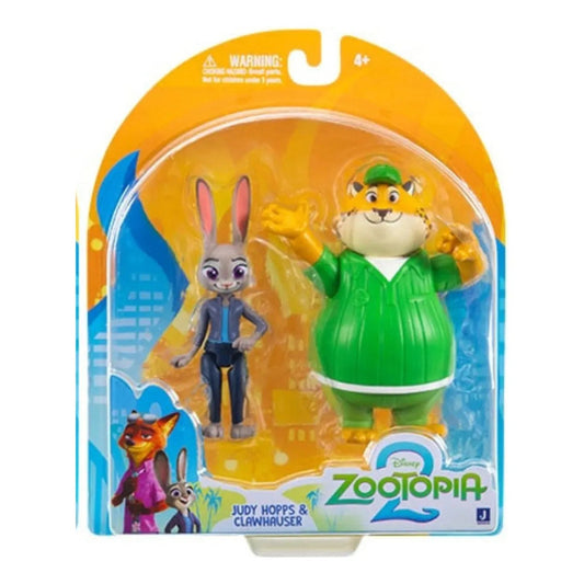 Set Figuras Zootopia 2 Judy Hopps Y Clawhauser 10cm