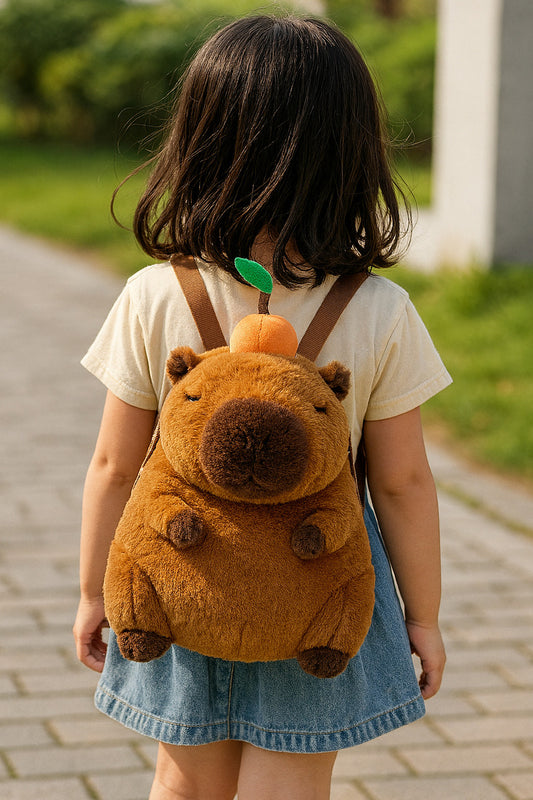 Mochila Peluche Capibara Kawaii Capybara Ideal Para Niños