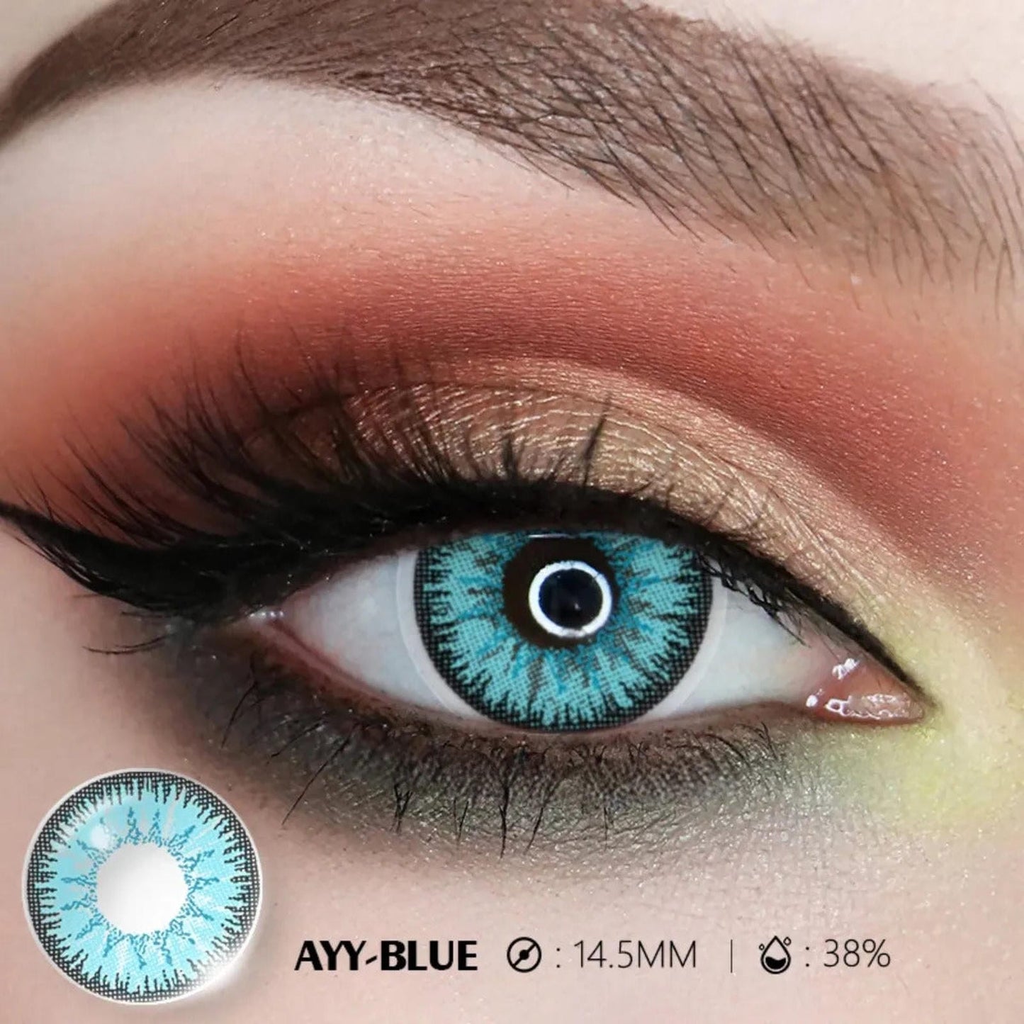 Lentes De Contacto Cosplay Ayy Blue 14.5mm Anuales Anime