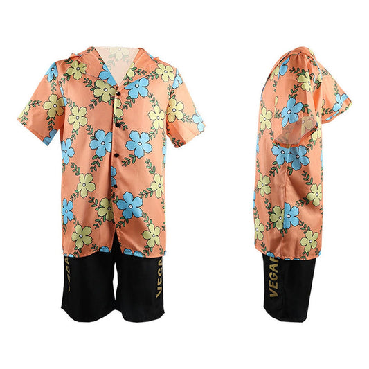Disfraz cosplay Sanji Vinsmoke One Piece Egghead detalle lateral botones