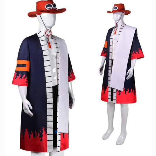 Cosplay Ace Wano + Sombrero - One Piece Anime