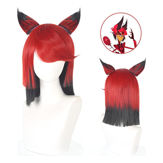 Peluca Alastor Cosplay Hazbin Hotel Demonio De La Radio