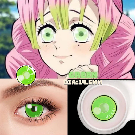 Lentes De Contacto Verdes Mitsuri Demon Slayer Cosplay