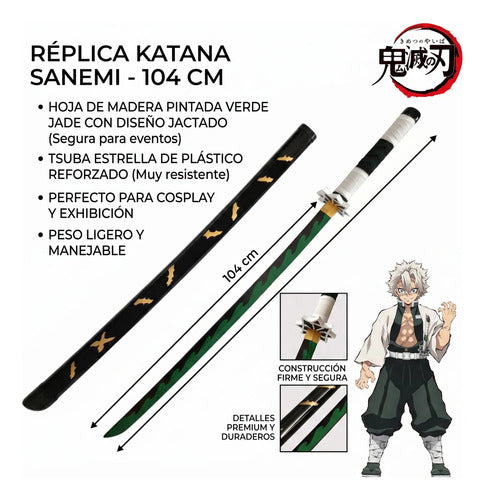 Katana Espada Sanemi Shinazugawa Demon Slayer 104cm