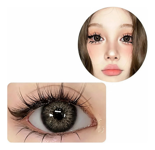 Lentes De Contacto Negros Color Efecto Natural Cosplay Anime
