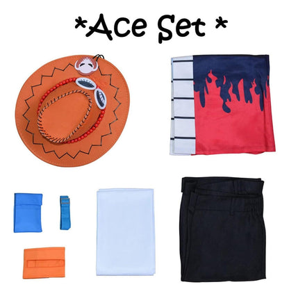 Cosplay Ace Wano One Piece Sombrero Y Accesorios Anime One Piece