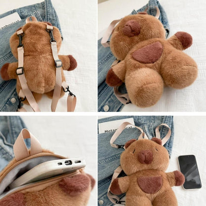 Mochila Capybara Peluche Kawaii Unisex Escolar Regalo
