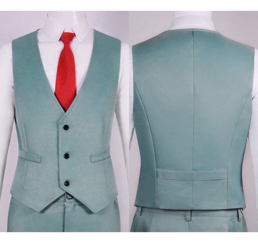 Chaleco y camisa blanca disfraz Loid Forger Spy X Family vista frontal trasera