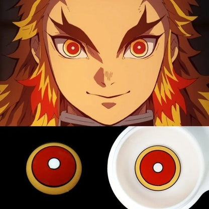 Lentes De Contacto Rengoku Cosplay Anime Kimetsu No Yaiba