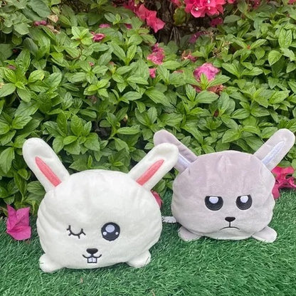 Peluche Conejo Reversible Feliz Triste Día Del Niño Regalo
