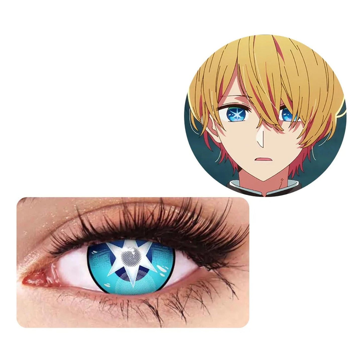 Lentes De Contacto Aqua Hoshino Oshi No Ko Blue Star Cosplay