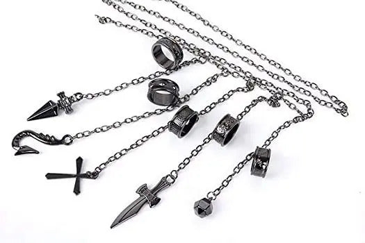 Cadenas Kurapika Con Anillos Metálico Hunter X Hunter