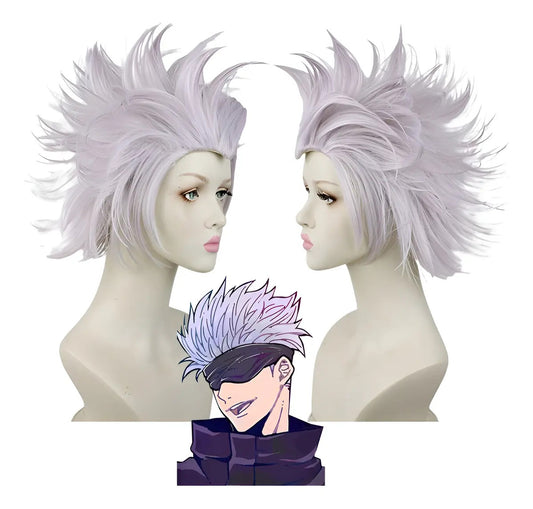 Peluca Satoru Gojo Cosplay Jujutsu Kaisen Anime Temporada 3
