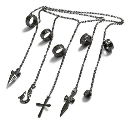 Cadenas Kurapika Con Anillos Metálico Hunter X Hunter