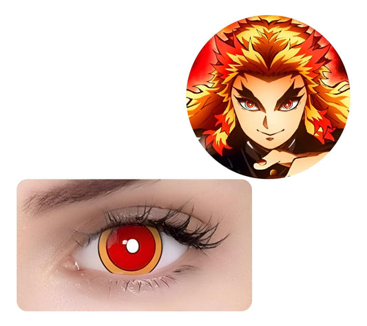 Lentes De Contacto Rengoku Cosplay Anime Kimetsu No Yaiba