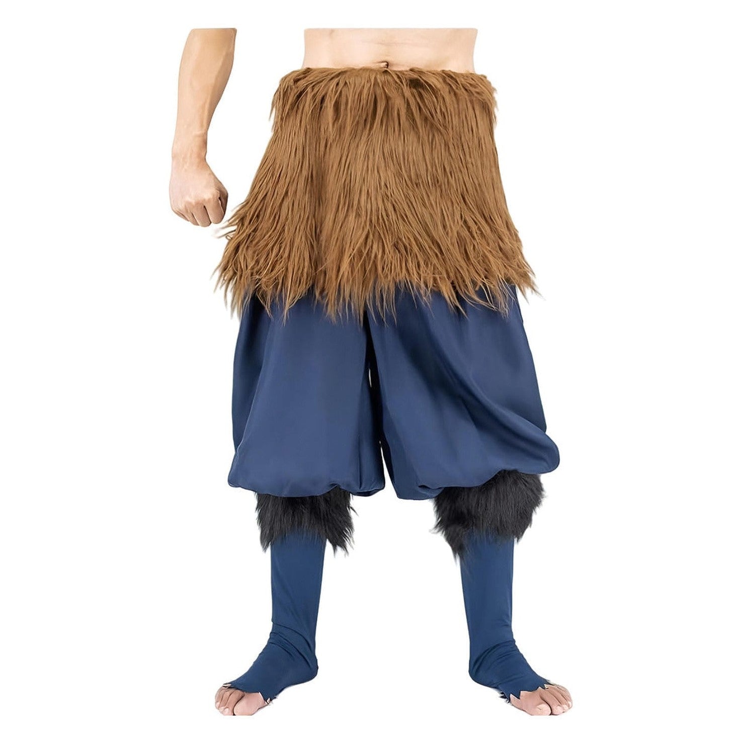 Vista frontal disfraz Inosuke Hashibira Demon Slayer con medias desgarradas