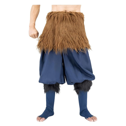 Vista frontal disfraz Inosuke Hashibira Demon Slayer con medias desgarradas