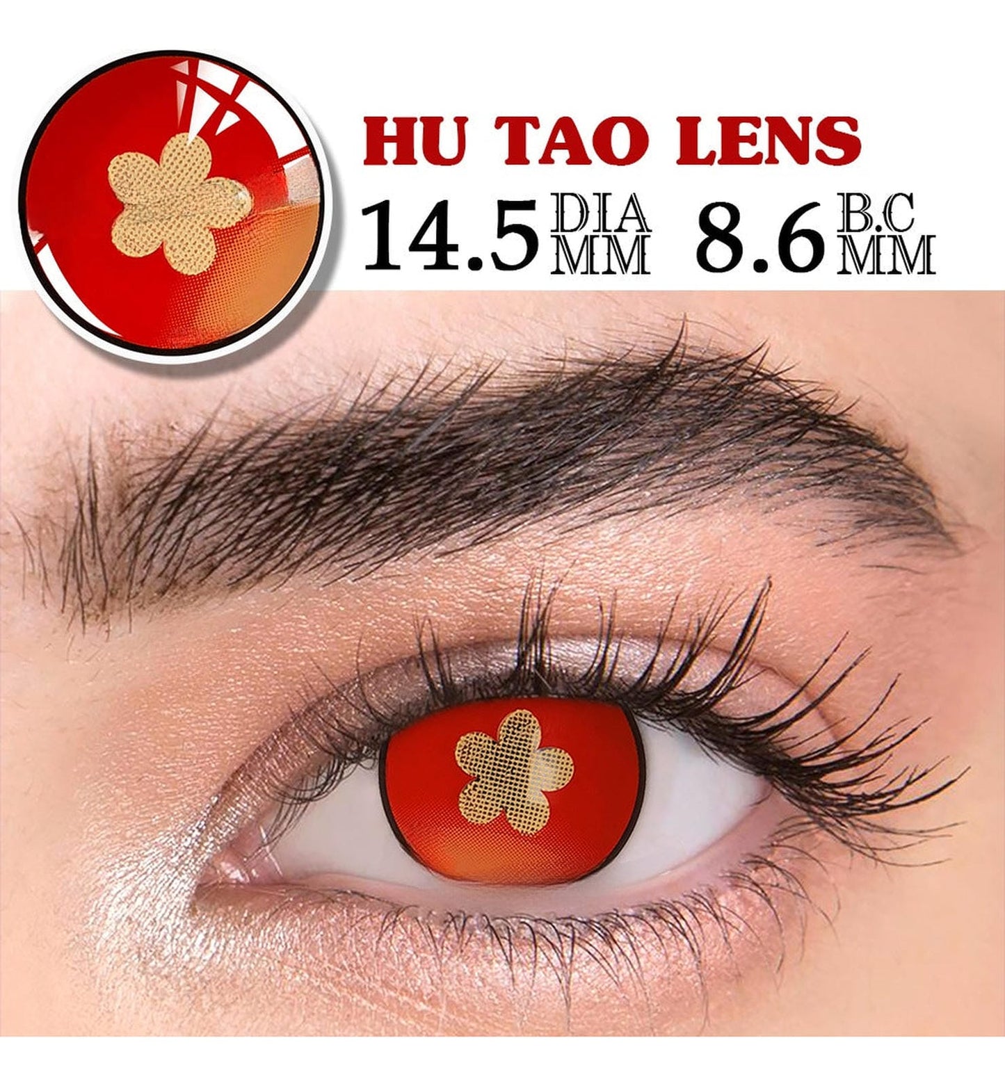 Lentes De Contacto Hu Tao Cosplay Juego Genshin Impact