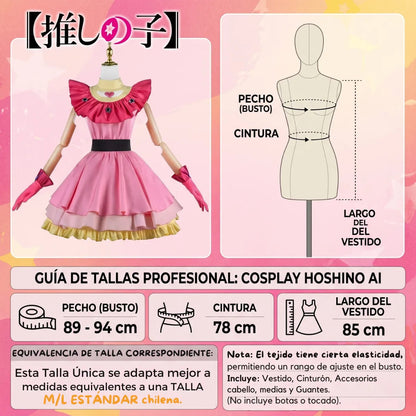 Set Cosplay Ai Hoshino Vestido Oshi No Ko Accesorios