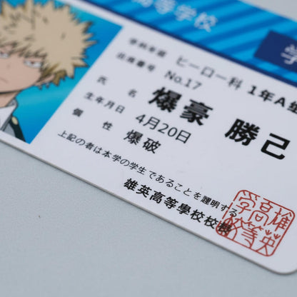 Tarjeta Estudiante UA - My Hero Academia Cosplay