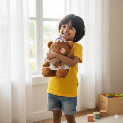 Peluche Oso Dormilón 30cm Con Gorro Regalo Niños Navidad