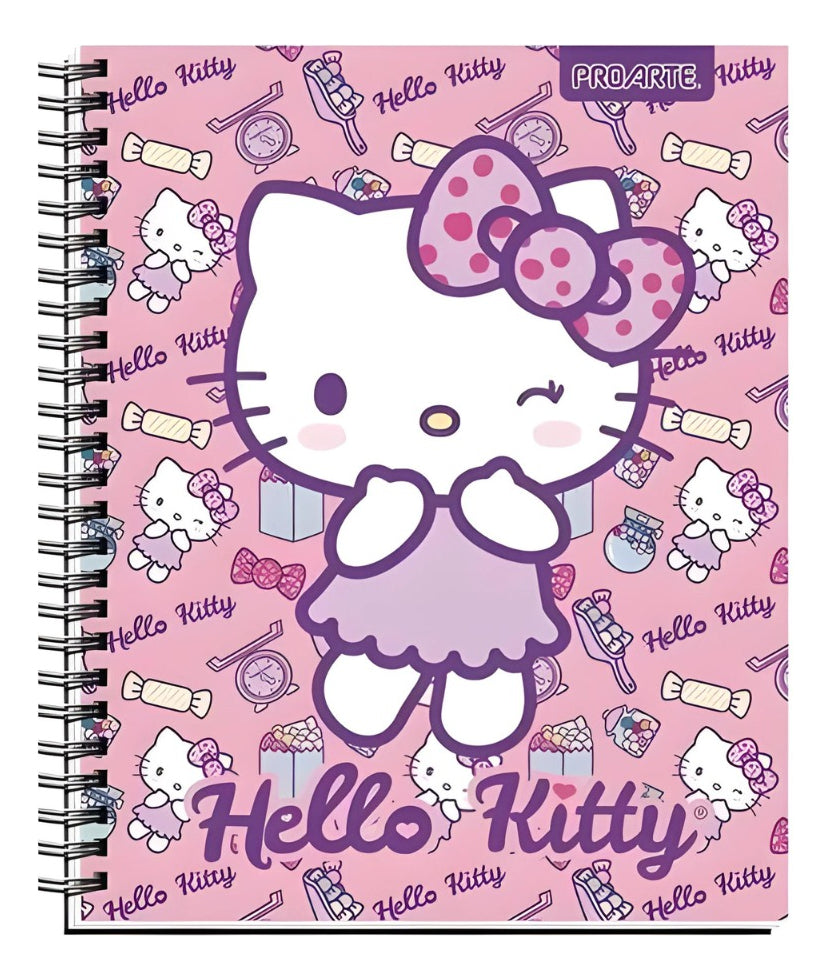 Pack 5 Cuadernos Hello Kitty Universitario Proarte 100h 7mm