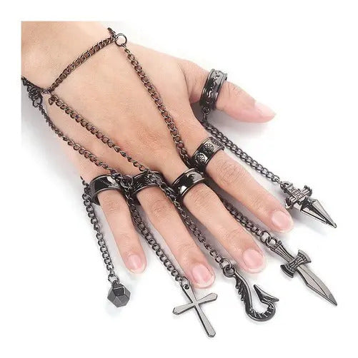 Cadenas Kurapika Con Anillos Metálico Hunter X Hunter