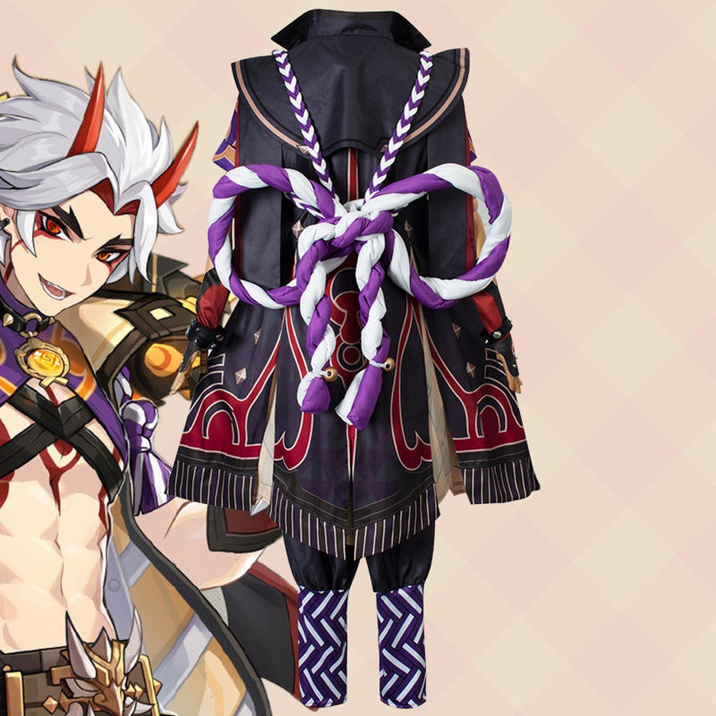 Cosplay Arataki Itto Genshin Impact Traje