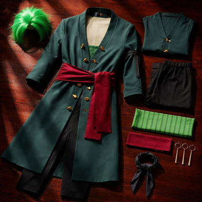 Cosplay Roronoa Zoro One Piece Disfraz Anime Incluye Peluca