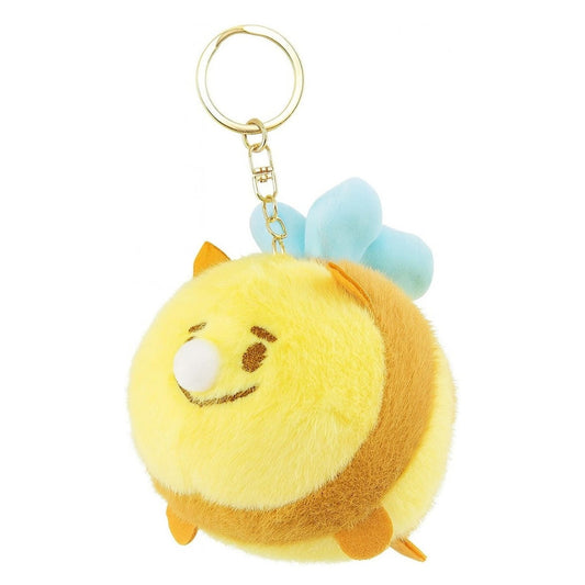 Llavero Peluche Abeja Kawaii Nariz Inflable Antiestrés