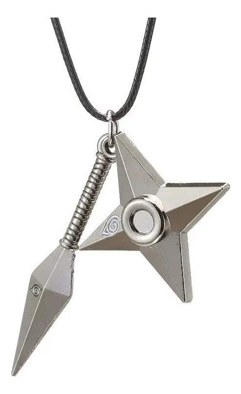 Set Collar Naruto Shuriken + Llavero Kunai Anime