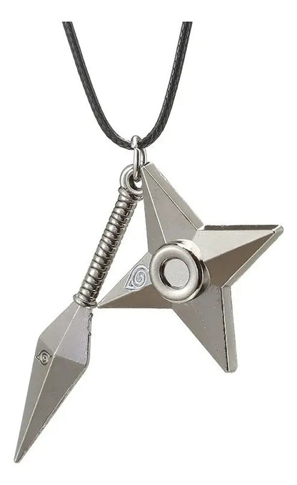 Set Collar Naruto Shuriken + Llavero Kunai Anime