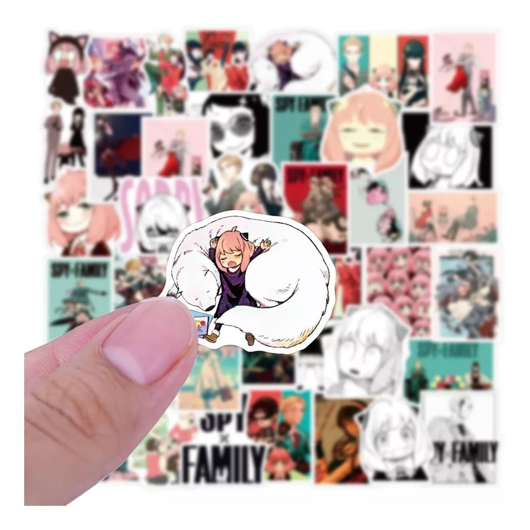 Set 50 Stickers Spy X Family Anime Kawaii