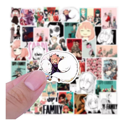Set 50 Stickers Spy X Family Anime Kawaii