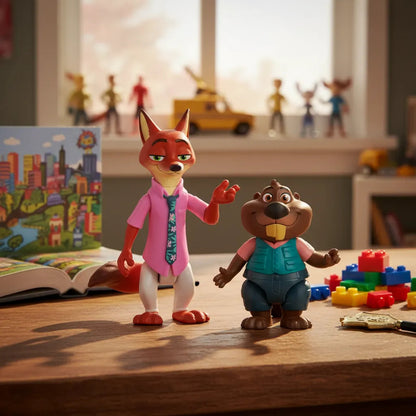 Set Figuras Articuladas Zootopia 2 Nick Y Nibbles Disney