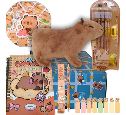 Caja Sorpresa Capybara Carpincho Kawaii Peluche Libreta Cute