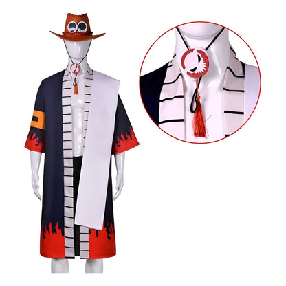 Cosplay Ace Wano One Piece Sombrero Y Accesorios Anime One Piece