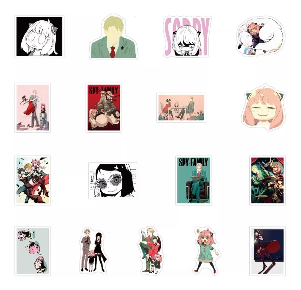 Set 50 Stickers Spy X Family Anime Kawaii