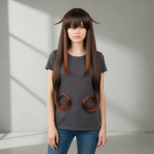Peluca Hu Tao Cosplay Genshin Impact