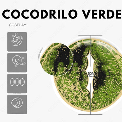 Lentes De Contacto Reptil Verde Cosplay Cocodrilo Dragón