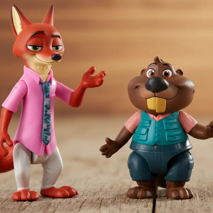 Set Figuras Articuladas Zootopia 2 Nick Y Nibbles Disney
