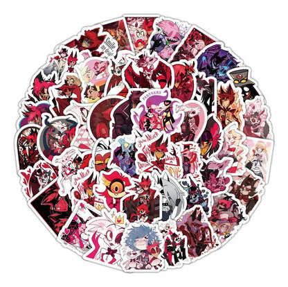 Set 100 Stickers Hazbin Hotel Alastor Pegatina