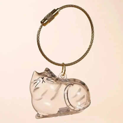 Llavero Gatito Transparente Guarda Pelo De Mascota Recuerdo
