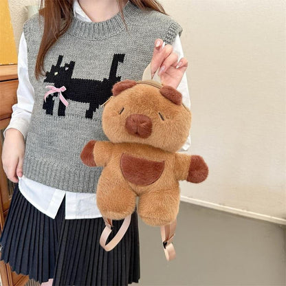 Mochila Capybara Peluche Kawaii Unisex Escolar Regalo