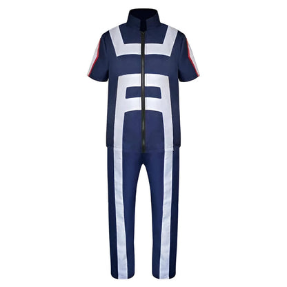 Disfraz cosplay uniforme azul Deku My Hero Academia con camisa y pantalón