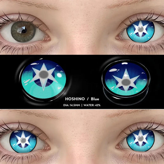 Lentes De Contacto Aqua Hoshino Oshi No Ko Blue Star Cosplay